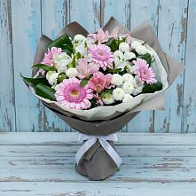 Букет цветов из:  Герберы, Альстромерии и Хризантемы #REPLACE_PRED# Мишелёвке