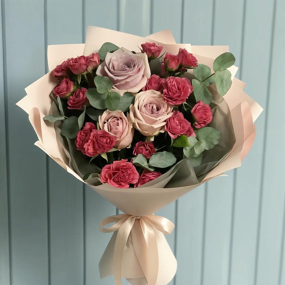 Букет цветов из: Гвоздики и Розы в Мишелёвке