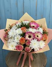 Букет цветов из:  Розы, Герберы и Хризантемы #REPLACE_PRED# Мишелёвке