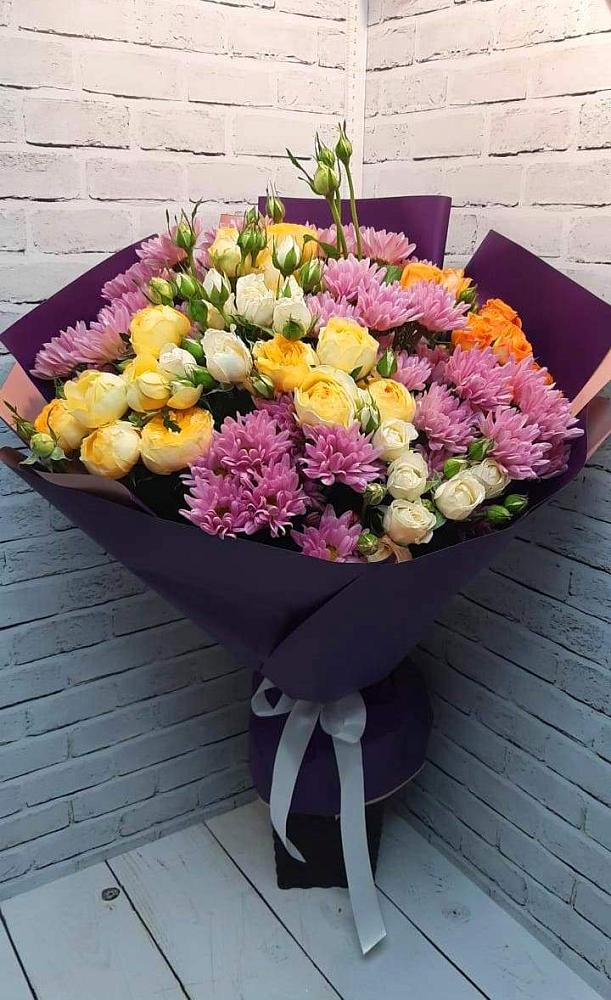 Букет цветов из: Хризантемы и Розы в Мишелёвке