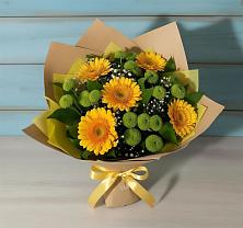 Букет цветов из:  Герберы и Хризантемы в Мишелёвке
