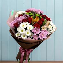 Букет цветов из:  Розы, Хризантемы и Альстромерии в Мишелёвке