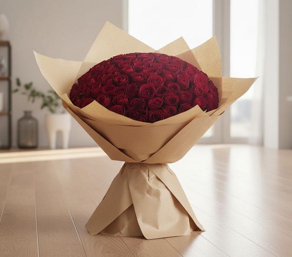 Букет 101 Красная роза в Мишелёвке
