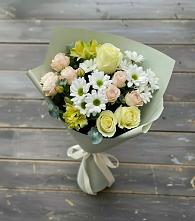Букет цветов из:  Альстромерии, Розы и Хризантемы #REPLACE_PRED# Мишелёвке