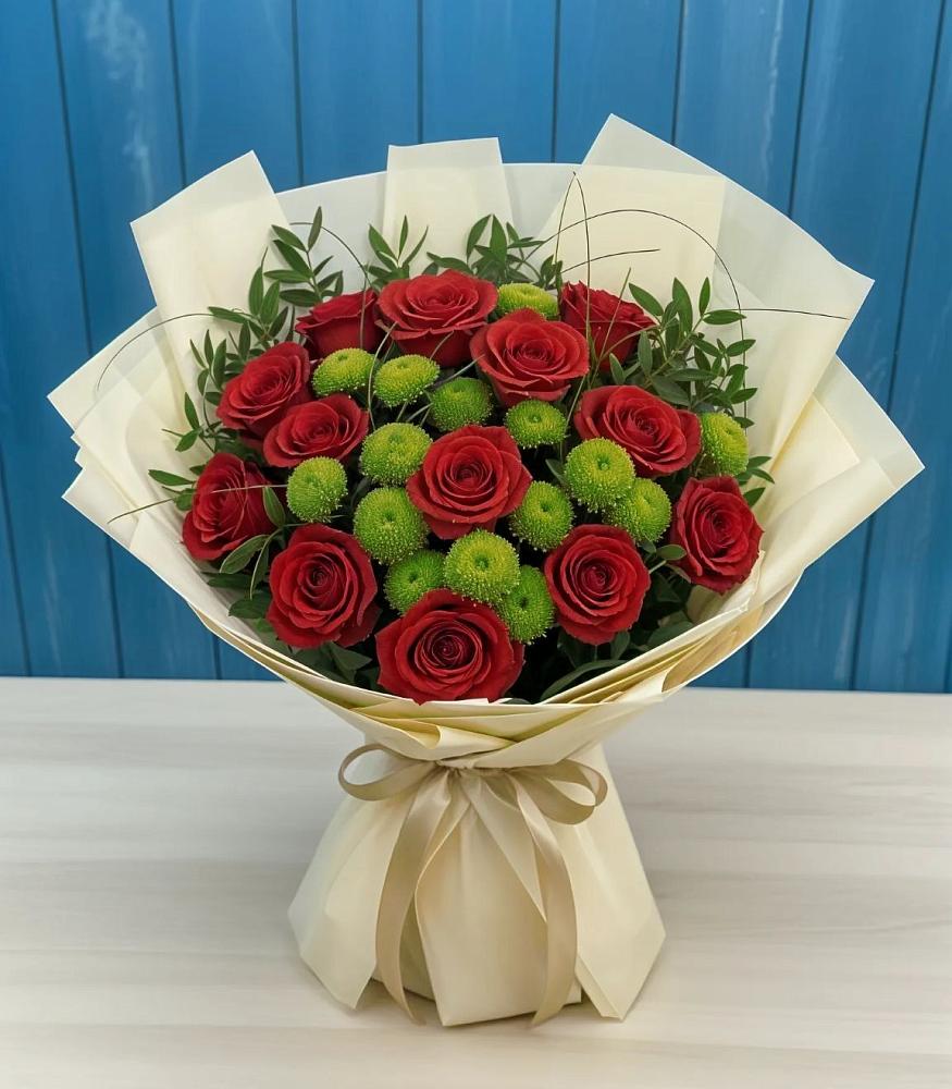 Букет цветов из: Розы и Хризантемы в Мишелёвке