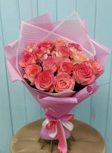 Букет 15 Розовых роз Равель в Мишелёвке